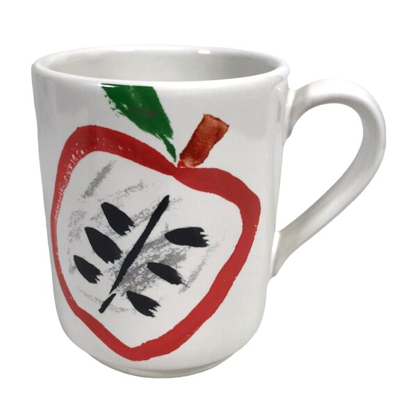 Kate Spade Lenox All in Good Taste Pretty Pantry Fruit Apple Coffee Tea Mug Cup - Picture 1 of 6